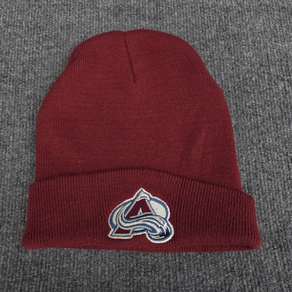 Colorado Avalanche Hat Beanie Mens One Size Red NHL Hockey Knit Cuffed